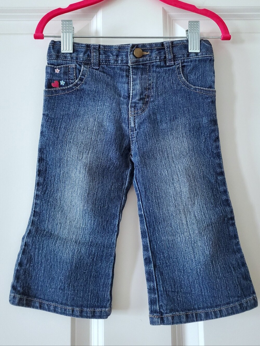 Faded Glory Baby Girl's Jeans with Embroidered Pockets